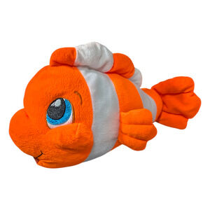 Fiesta - Orange and White Clownfish - Plush Toy - Stuffed Animal - Kids Plushie